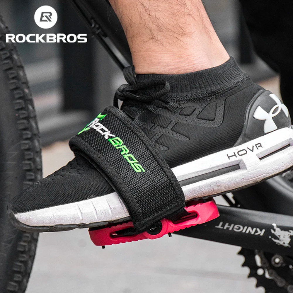 iTok webáruház - RockBros Rockbros GZT1001BK kerékpárpedál-pánt, 2 db (fekete) 3 Rockbros GZT1001BK Bicycle Pedal Straps 2 pcs (fekete)