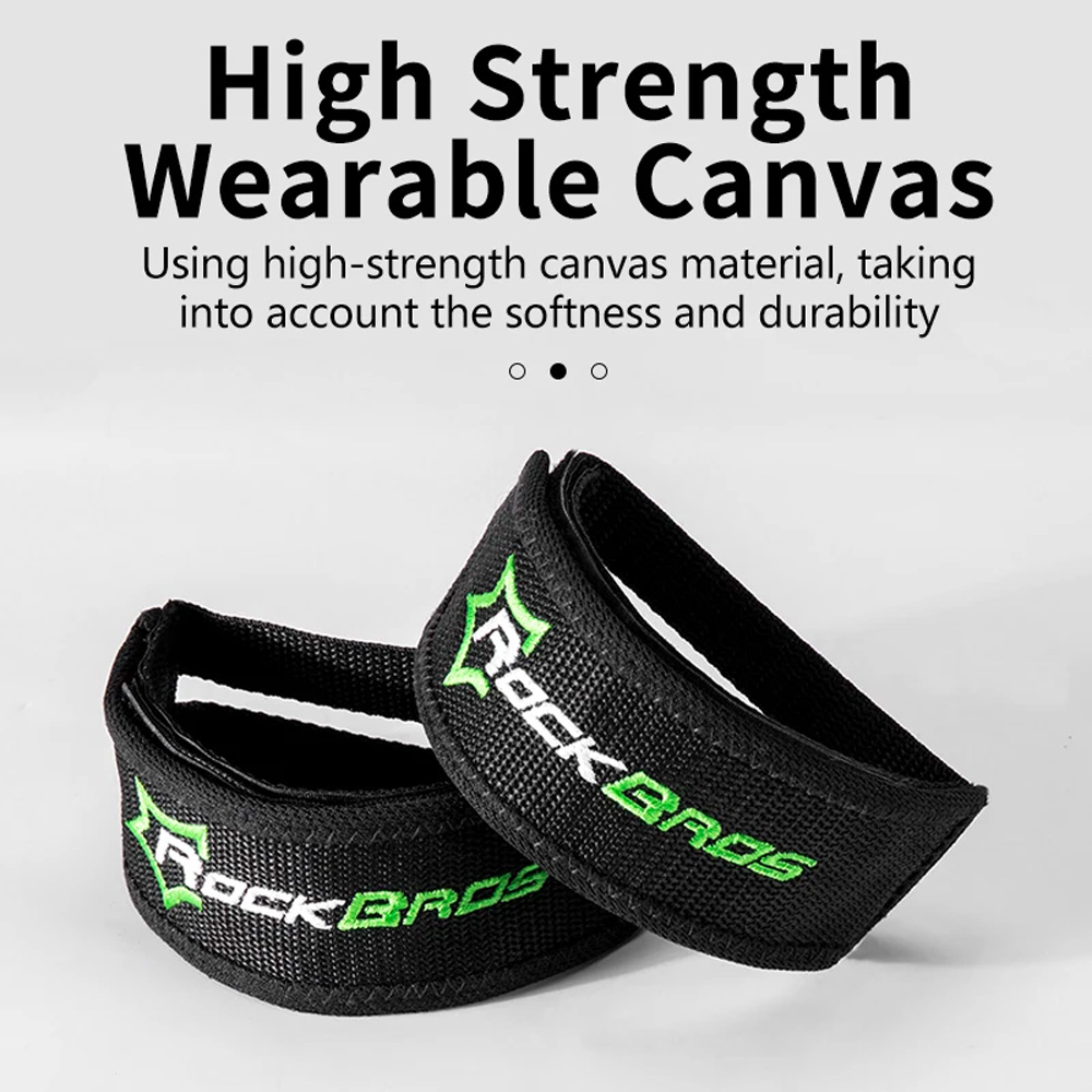 iTok webáruház - RockBros Rockbros GZT1001BK kerékpárpedál-pánt, 2 db (fekete) 6 Rockbros GZT1001BK Bicycle Pedal Straps 2 pcs (fekete)