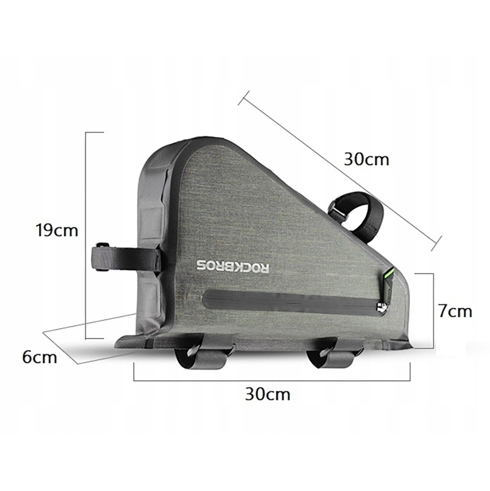 iTok webáruház - RockBros Rockbros AS-017 kerékpáros váztáska 5 l (sötétzöld) 6 Rockbros AS-017 bicycle frame bag 5 l (sötétzöld)
