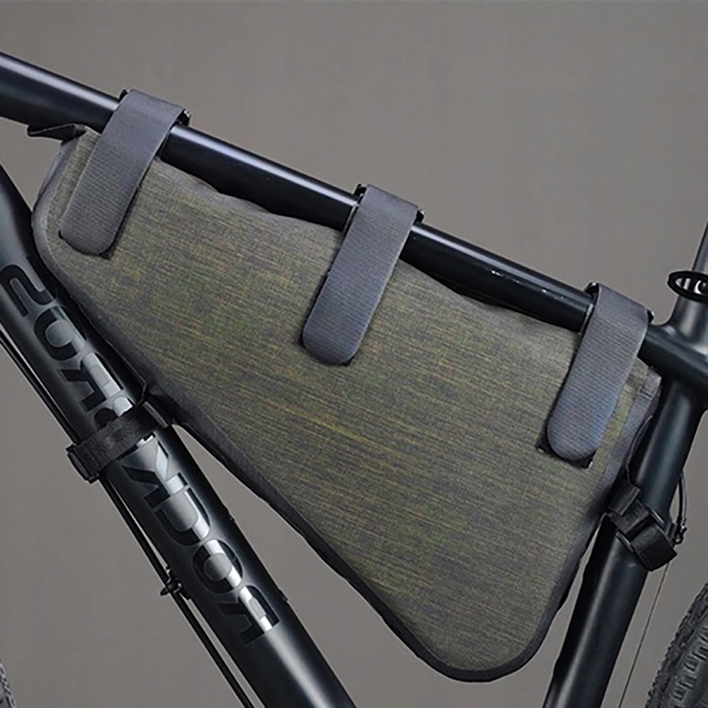 iTok webáruház - RockBros Rockbros AS-017 kerékpáros váztáska 5 l (sötétzöld) 8 Rockbros AS-017 bicycle frame bag 5 l (sötétzöld)