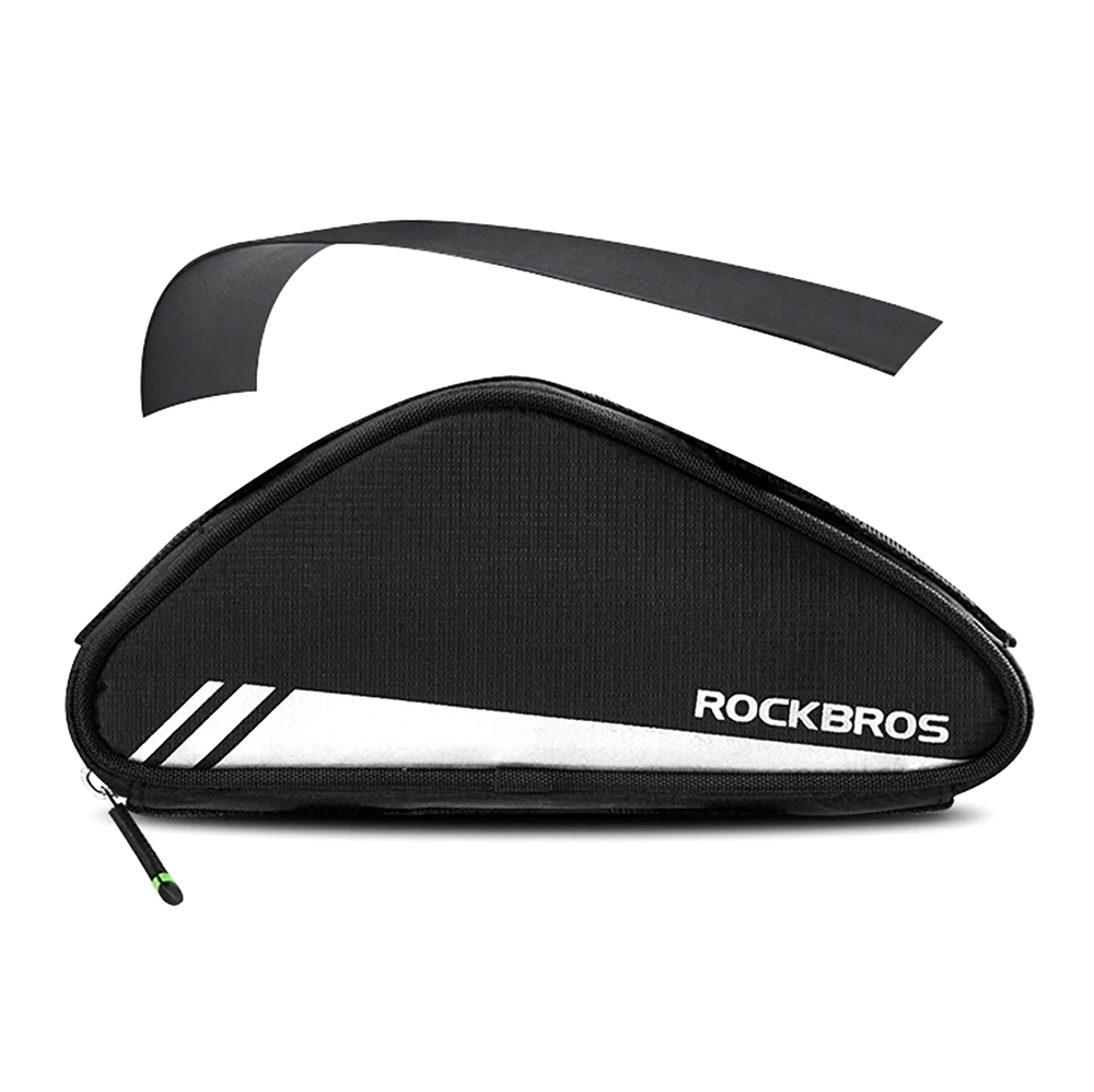 iTok webáruház - RockBros Rockbros B55-BK háromszög alakú kerékpáros váztáska 0,7 l (fekete) 3 Rockbros B55-BK bicycle bag for frame 0.7 l (fekete)