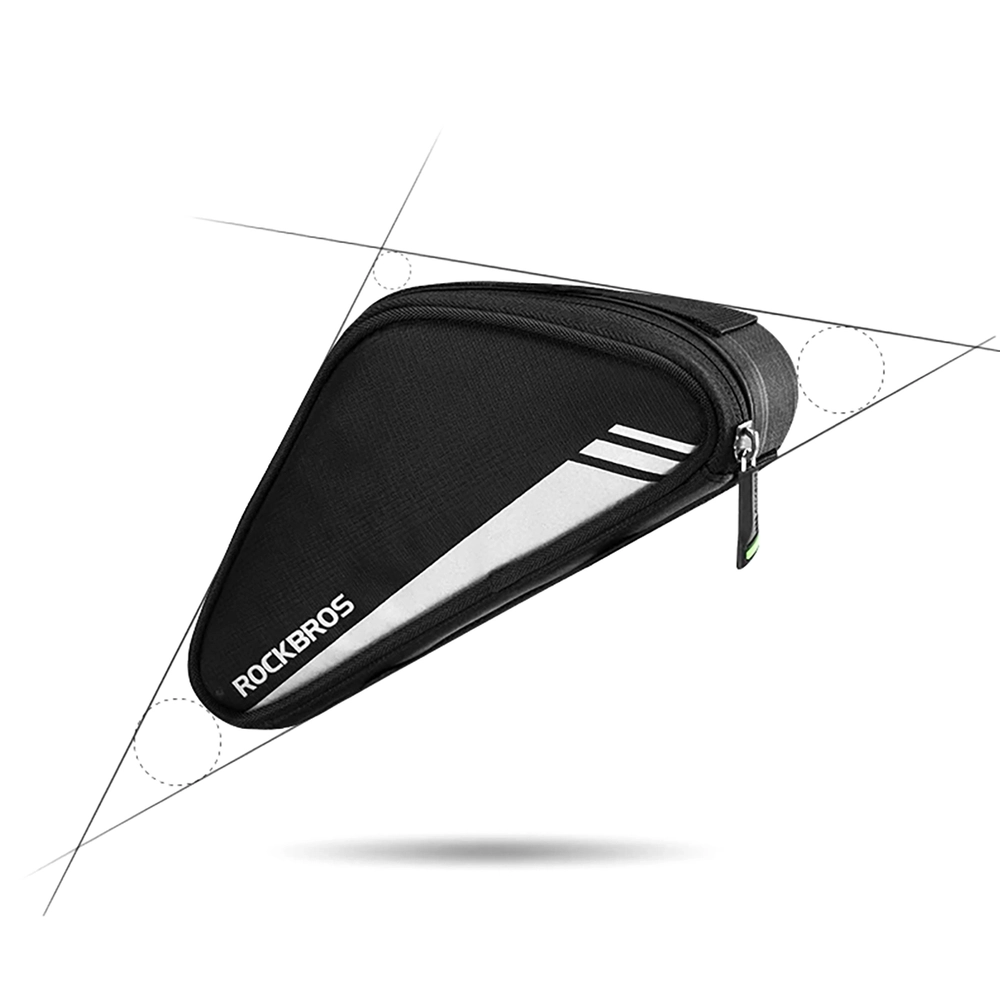 iTok webáruház - RockBros Rockbros B55-BK háromszög alakú kerékpáros váztáska 0,7 l (fekete) 4 Rockbros B55-BK bicycle bag for frame 0.7 l (fekete)