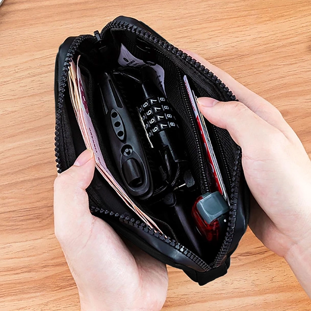iTok webáruház - RockBros Rockbros 30990043003 kerékpáros táska telefonhoz, kulcshoz és pénztárcához (fekete) 2 Rockbros bicycle bag 30990043003 for phone, keys, wallet 0.15 l (fekete)