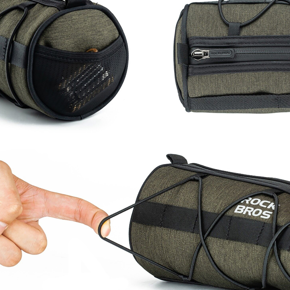 iTok webáruház - RockBros Rockbros 30110049001 kerékpáros táska (zöld) 4 Rockbros 30110049001 bicycle handlebar bag 2 l (zöld)