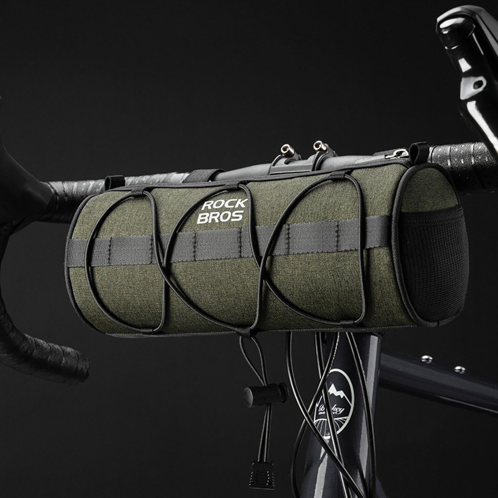 iTok webáruház - RockBros Rockbros 30110049001 kerékpáros táska (zöld) 5 Rockbros 30110049001 bicycle handlebar bag 2 l (zöld)