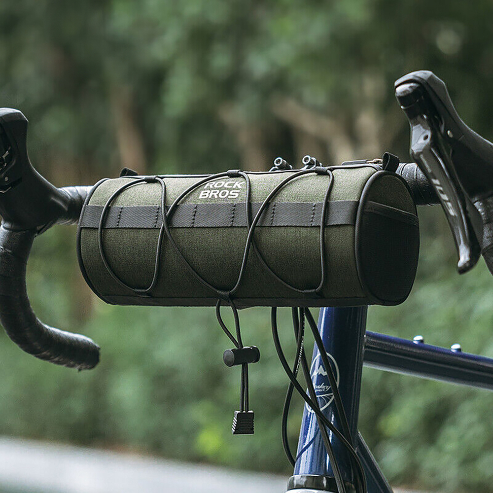 iTok webáruház - RockBros Rockbros 30110049001 kerékpáros táska (zöld) 8 Rockbros 30110049001 bicycle handlebar bag 2 l (zöld)