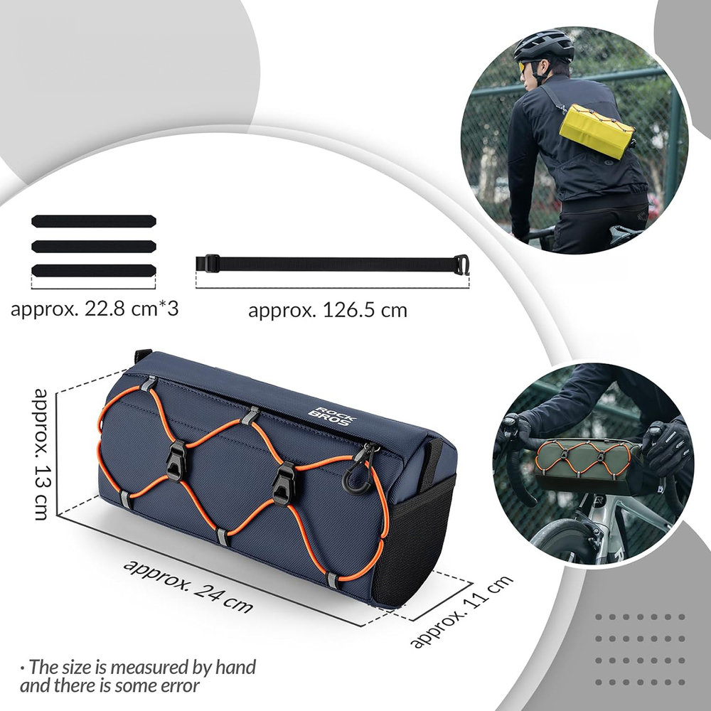 iTok webáruház - RockBros Rockbros 30110054002 kerékpáros kormánytáska 2,2 l (kék) 5 Rockbros 30110054002 bicycle handlebar bag 2.2 l (kék)