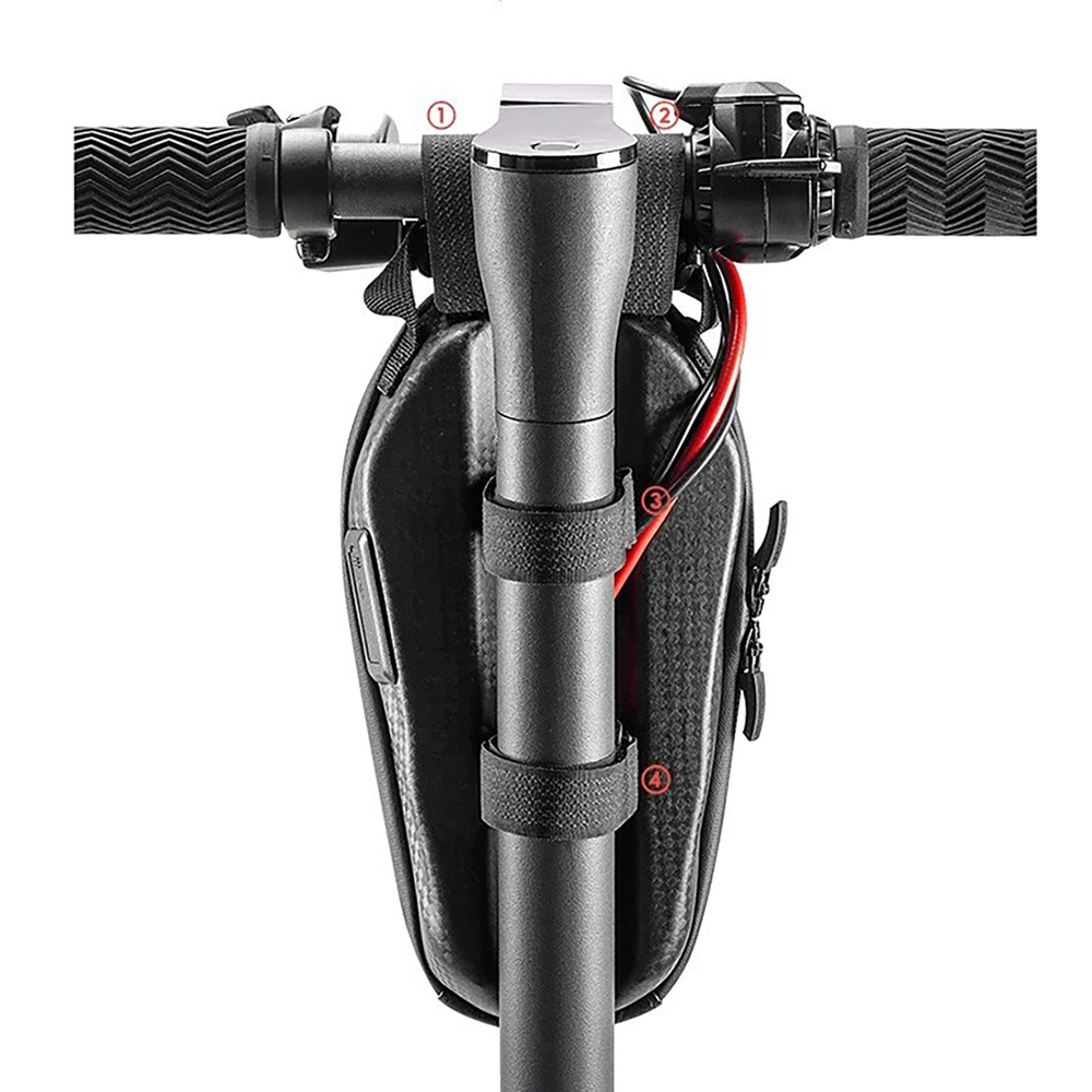 iTok webáruház - RockBros Rockbros 3011006301 kormánytáska kerékpárhoz és rollerhez, 1,3 l (fekete) 6 Rockbros bag 3011006301 for the handlebar of a bicycle or scooter 1.3 l (fekete)