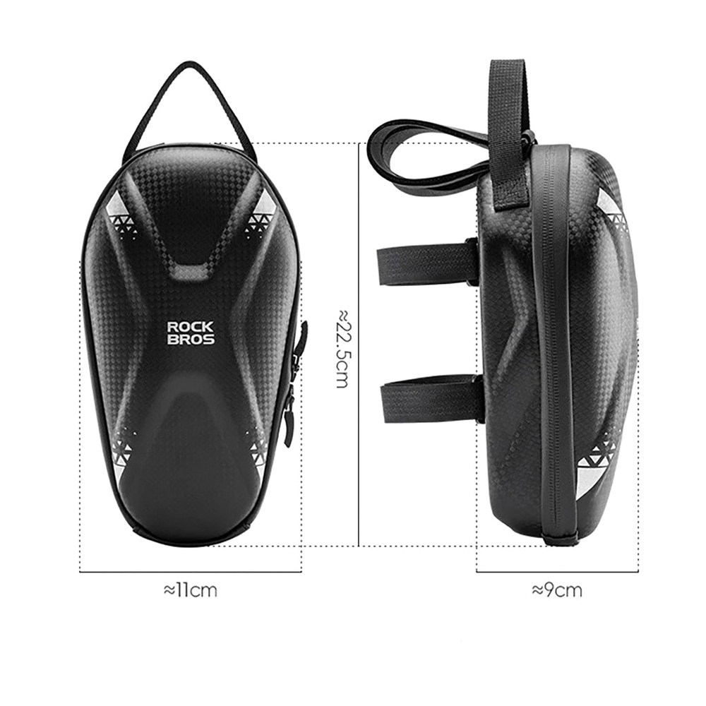 iTok webáruház - RockBros Rockbros 3011006301 kormánytáska kerékpárhoz és rollerhez, 1,3 l (fekete) 8 Rockbros bag 3011006301 for the handlebar of a bicycle or scooter 1.3 l (fekete)