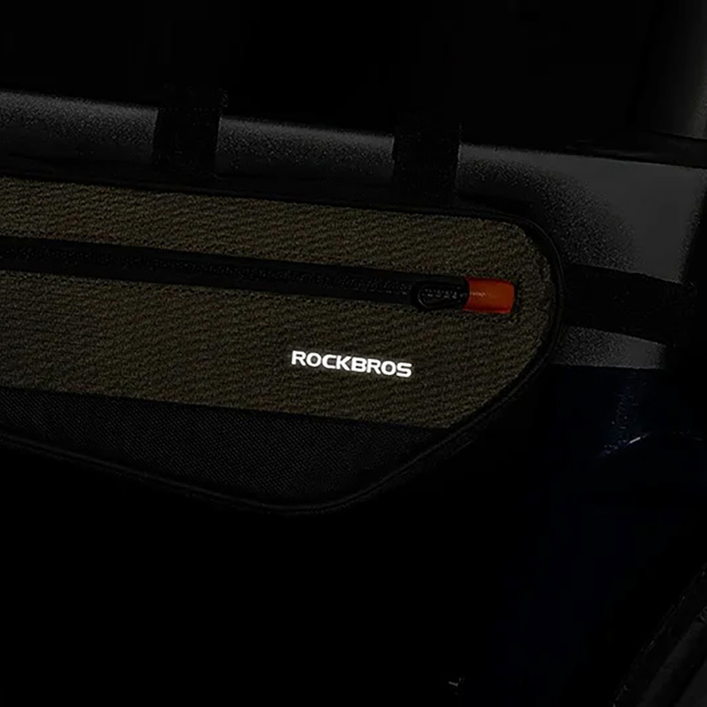 iTok webáruház - RockBros Rockbros 30120079001 kerékpáros váztáska 1,7 l (zöld és fekete) 6 Rockbros 30120079001 bicycle bag for 1.7 l frame (zöld és fekete)