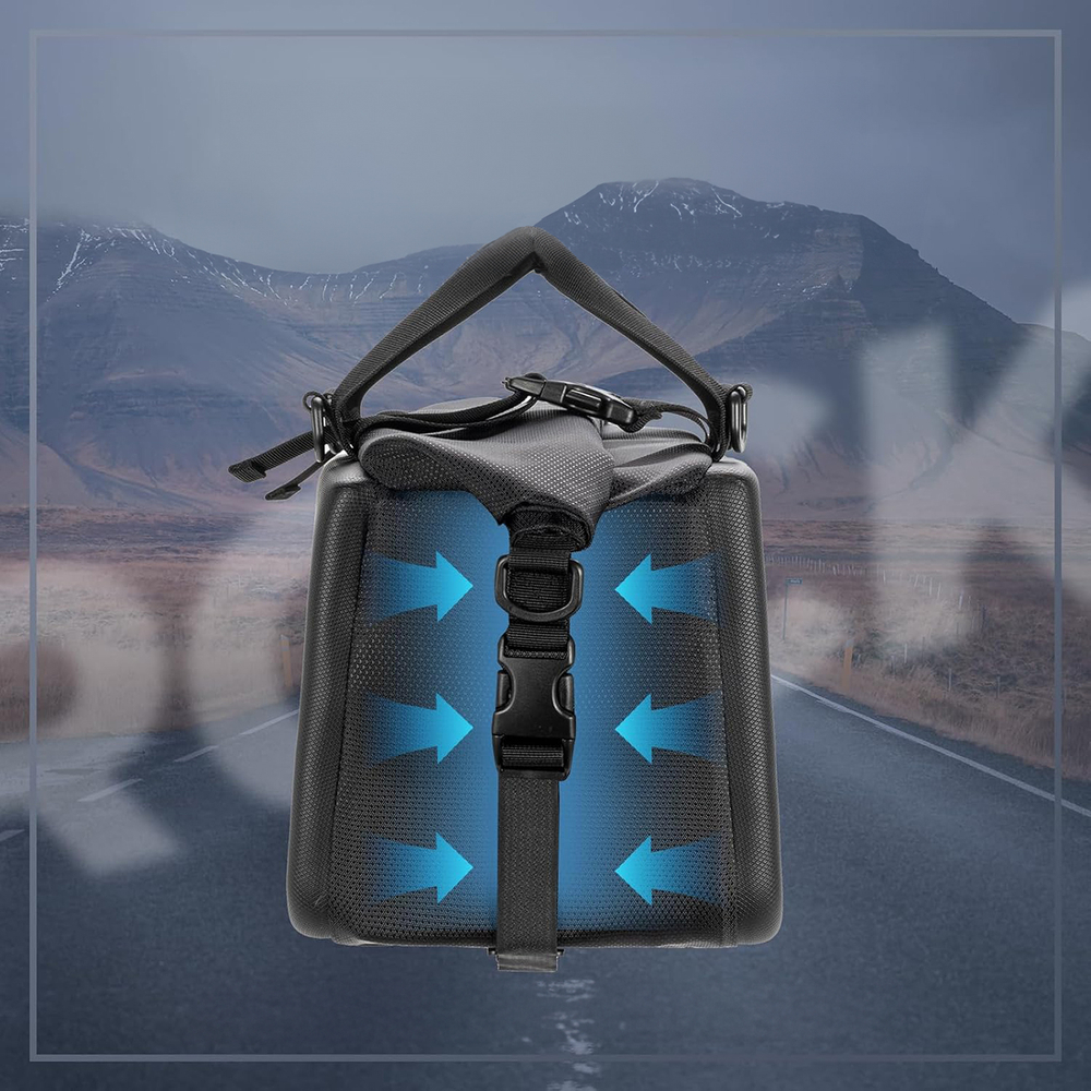 iTok webáruház - RockBros Rockbros 30140090001 kerékpáros csomagtartótáska 11,6 l (fekete) 7 Rockbros 30140090001 bicycle bag for trunk 11.6l (fekete)