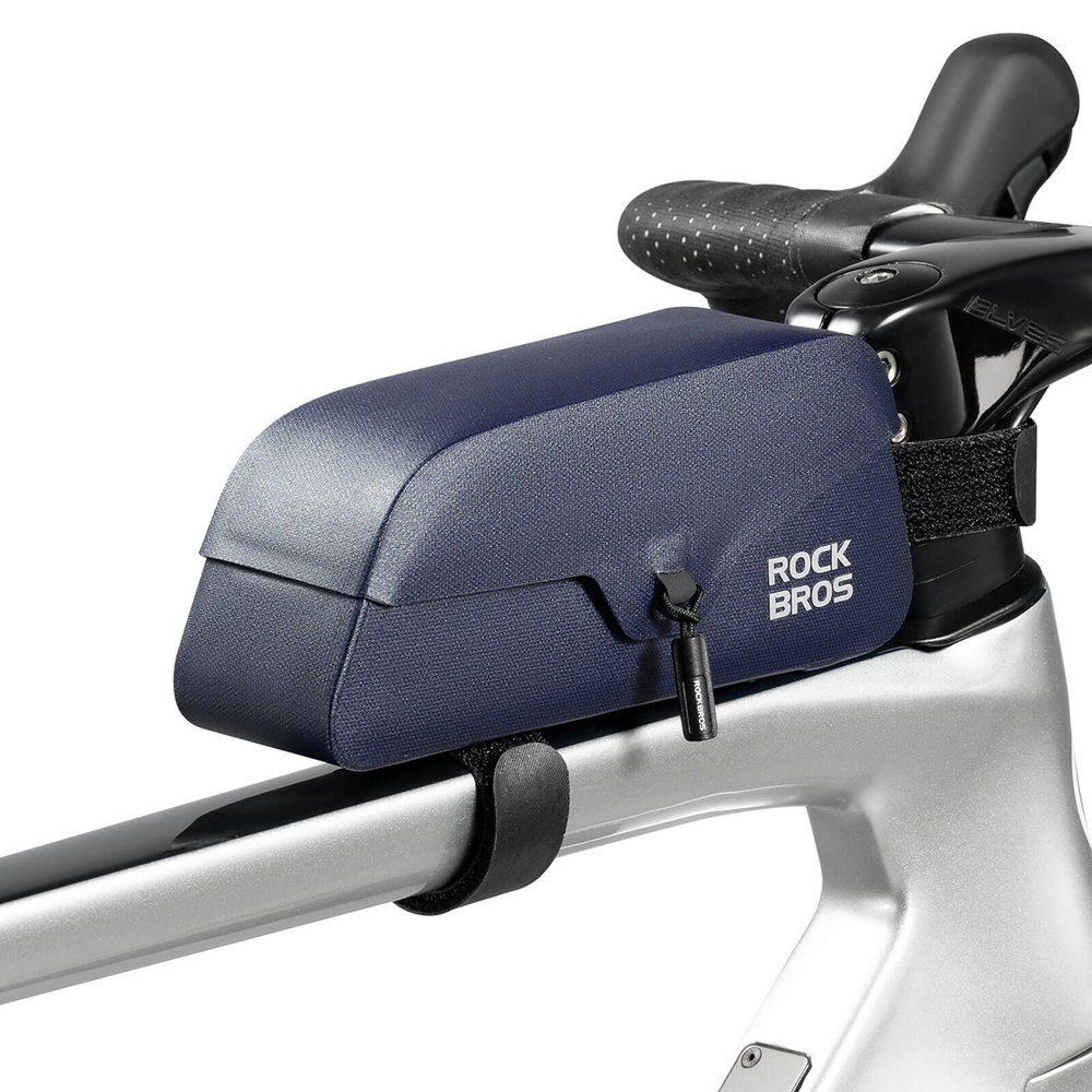 iTok webáruház - RockBros Rockbros 30120122006 vízálló kerékpáros váztáska 0,9 l (kék) 2 Rockbros 30120122006 Waterproof Bicycle Frame Bag with Magnetic Closure 0.9L (kék)