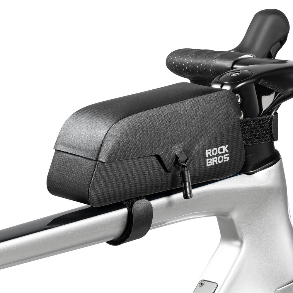 iTok webáruház - RockBros Rockbros 30120122002 vízálló kerékpáros váztáska 0,9 l (fekete) 2 Rockbros 30120122002 Waterproof Bicycle Frame Bag with Magnetic Closure 0.9L (fekete)