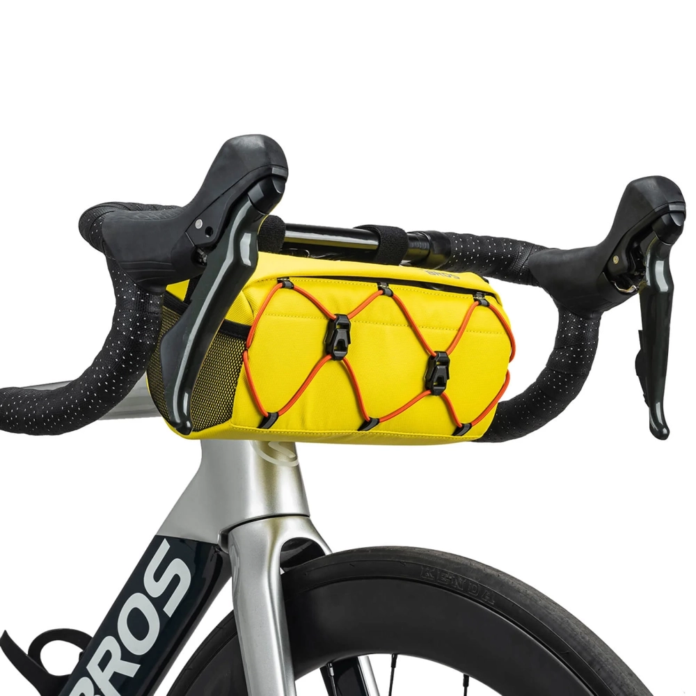iTok webáruház - RockBros Rockbros 30110054006 kormánytáska 2,2 l (sárga) 1 Rockbros 30110054006 Handlebar Bicycle Bag 2.2L (sárga)