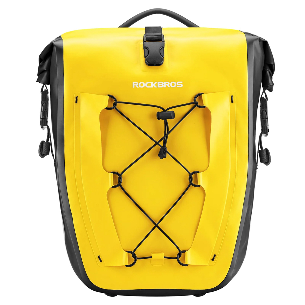 iTok webáruház - RockBros Rockbros 30140022005 vízálló kerékpáros csomagtartótáska 25–32 l (sárga) 1 Rockbros 30140022005 Waterproof Bicycle Pannier 25-32L (sárga)