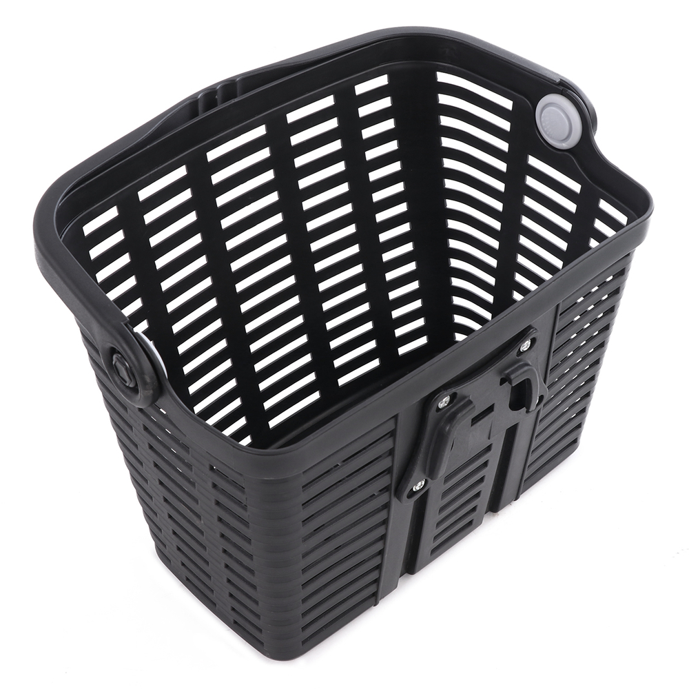 iTok webáruház - Wozinsky Wozinsky WKR-PK műanyag kerékpáros kosár (fekete) 2 Wozinsky WKR-PK plastic handlebar bicycle basket (fekete)