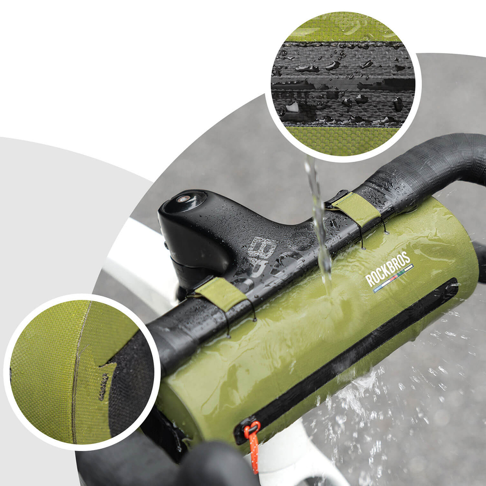 iTok webáruház - RockBros Rockbros AS-145 ROAD TO SKY kormánytáska (zöld) 3 Rockbros AS-145 ROAD TO SKY handlebar bicycle bag, waterproof, 2 l (zöld)