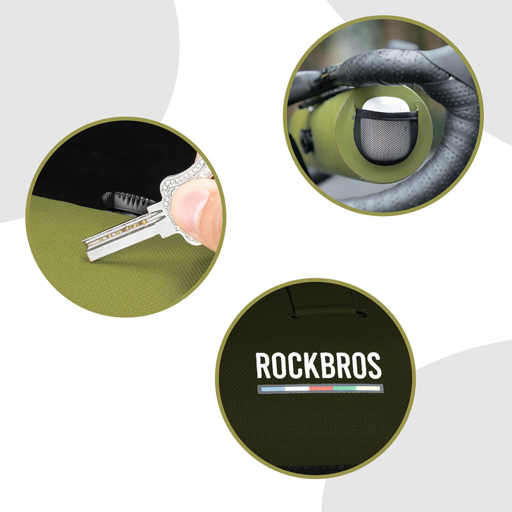 iTok webáruház - RockBros Rockbros AS-145 ROAD TO SKY kormánytáska (zöld) 6 Rockbros AS-145 ROAD TO SKY handlebar bicycle bag, waterproof, 2 l (zöld)