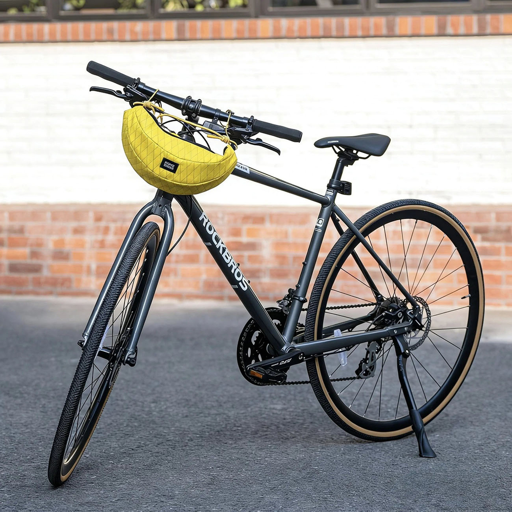 iTok webáruház - RockBros Rockbros H74 kerékpáros kormánytáska és válltáska 1,8 l (sárga) 7 Rockbros H74 Bicycle Bag for Handlebar or Banana Shoulder 1.8L (sárga)
