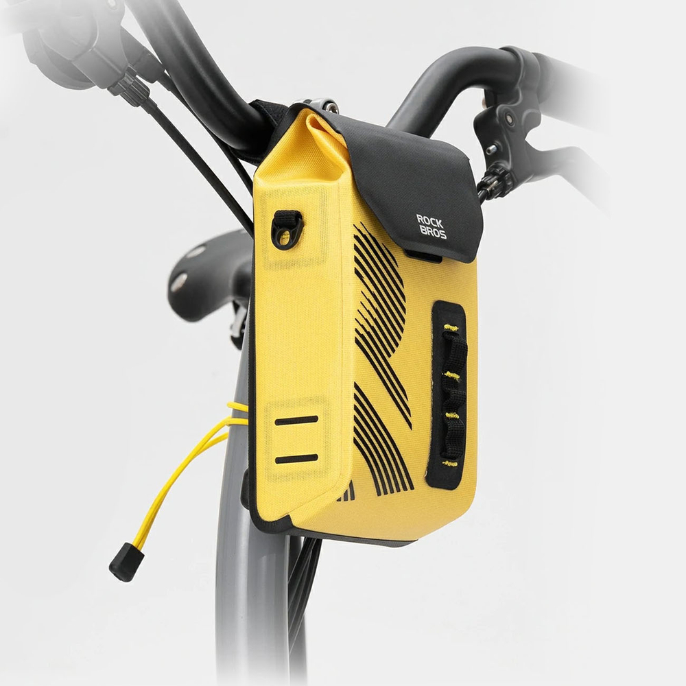 iTok webáruház - RockBros Rockbros AS-160 vízálló kerékpáros kormánytáska 1,3 l (sárga) 3 Rockbros AS-160 Waterproof Handlebar Bicycle Bag 1.3L (sárga)