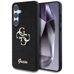 Guess Fixed Glitter Big 4G Metal Logo tok Samsung Galaxy S25 Plus készülékhez – fekete