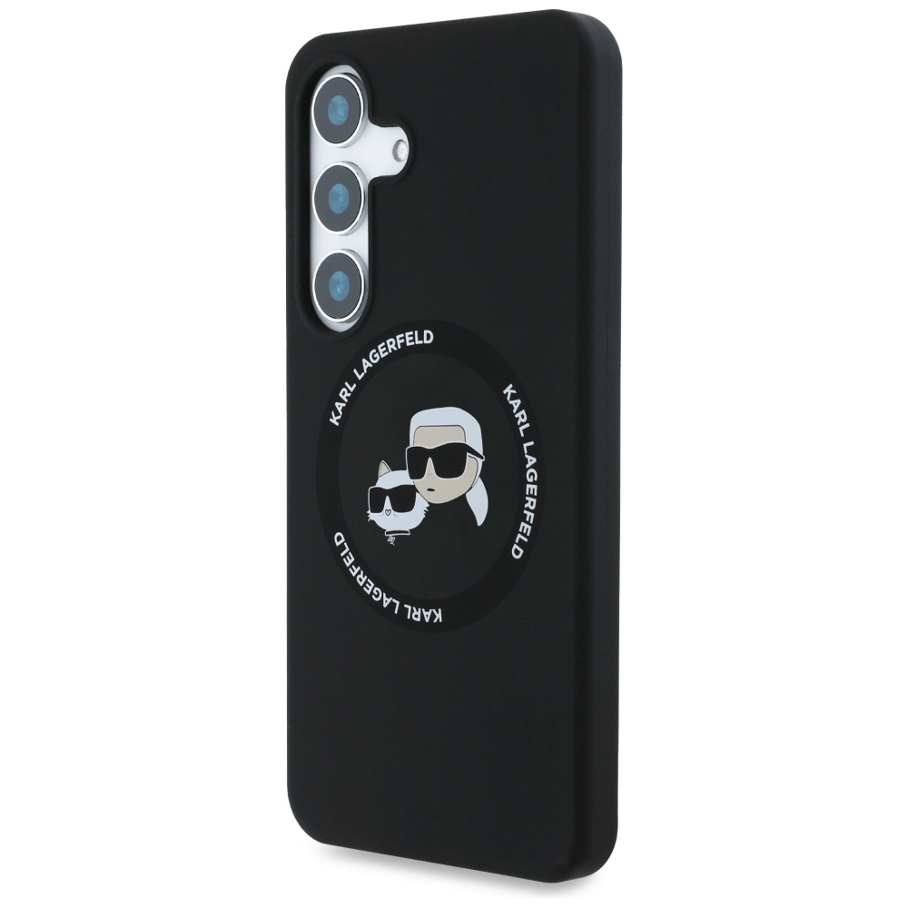 iTok webáruház - Karl Lagerfeld Karl Lagerfeld Silicone Double Heads And Circle MagSafe tok Samsung Galaxy S25 Plus készülékhez – fekete 2 Karl Lagerfeld Silicone Double Heads And Circle MagSafe Samsung Galaxy S25 Plus case black