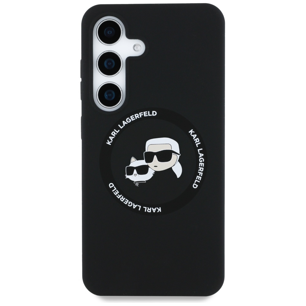 iTok webáruház - Karl Lagerfeld Karl Lagerfeld Silicone Double Heads And Circle MagSafe tok Samsung Galaxy S25 Plus készülékhez – fekete 3 Karl Lagerfeld Silicone Double Heads And Circle MagSafe Samsung Galaxy S25 Plus case black