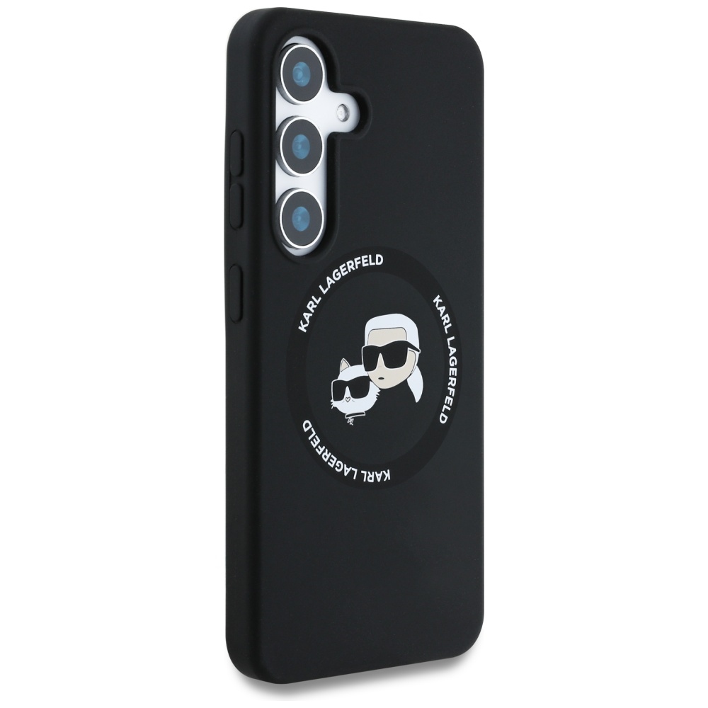 iTok webáruház - Karl Lagerfeld Karl Lagerfeld Silicone Double Heads And Circle MagSafe tok Samsung Galaxy S25 Plus készülékhez – fekete 4 Karl Lagerfeld Silicone Double Heads And Circle MagSafe Samsung Galaxy S25 Plus case black