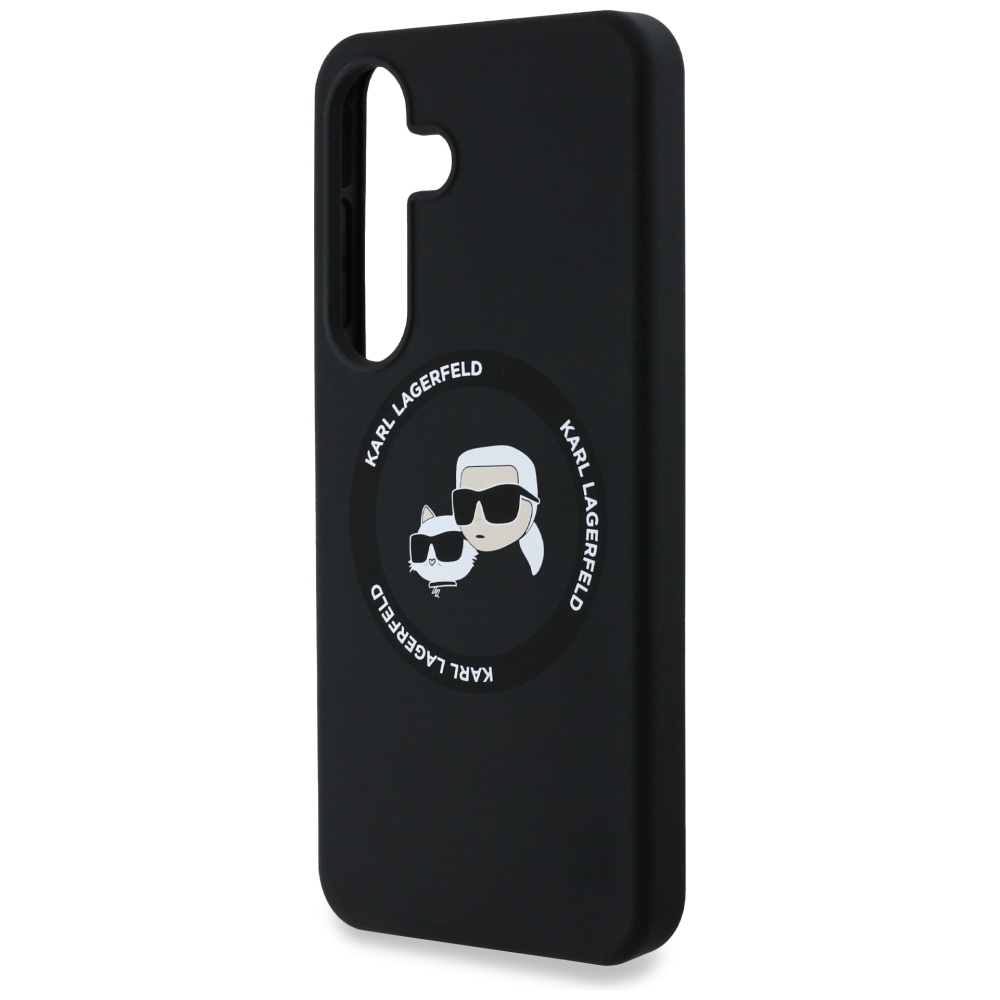 iTok webáruház - Karl Lagerfeld Karl Lagerfeld Silicone Double Heads And Circle MagSafe tok Samsung Galaxy S25 Plus készülékhez – fekete 6 Karl Lagerfeld Silicone Double Heads And Circle MagSafe Samsung Galaxy S25 Plus case black