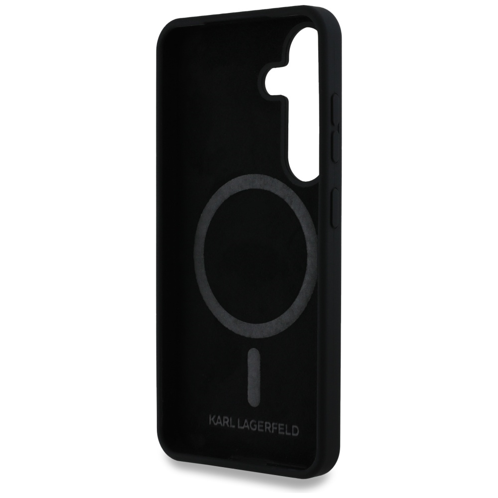 iTok webáruház - Karl Lagerfeld Karl Lagerfeld Silicone Double Heads And Circle MagSafe tok Samsung Galaxy S25 Plus készülékhez – fekete 7 Karl Lagerfeld Silicone Double Heads And Circle MagSafe Samsung Galaxy S25 Plus case black