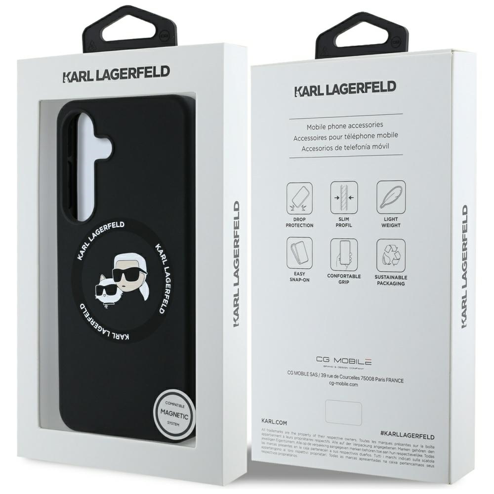 iTok webáruház - Karl Lagerfeld Karl Lagerfeld Silicone Double Heads And Circle MagSafe tok Samsung Galaxy S25 Plus készülékhez – fekete 8 Karl Lagerfeld Silicone Double Heads And Circle MagSafe Samsung Galaxy S25 Plus case black