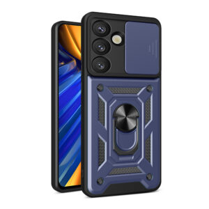 Hybrid Armor Camshield tok Samsung Galaxy S25 Edge készülékhez (kék)