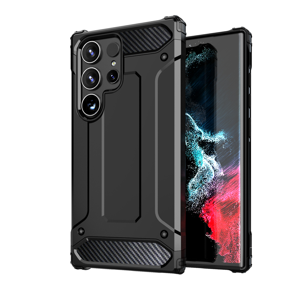 iTok webáruház - Samsung Hybrid Armor tok Samsung Galaxy S25 Edge (fekete) 2 Hybrid Armor Case for Samsung Galaxy S25 Edge (fekete)