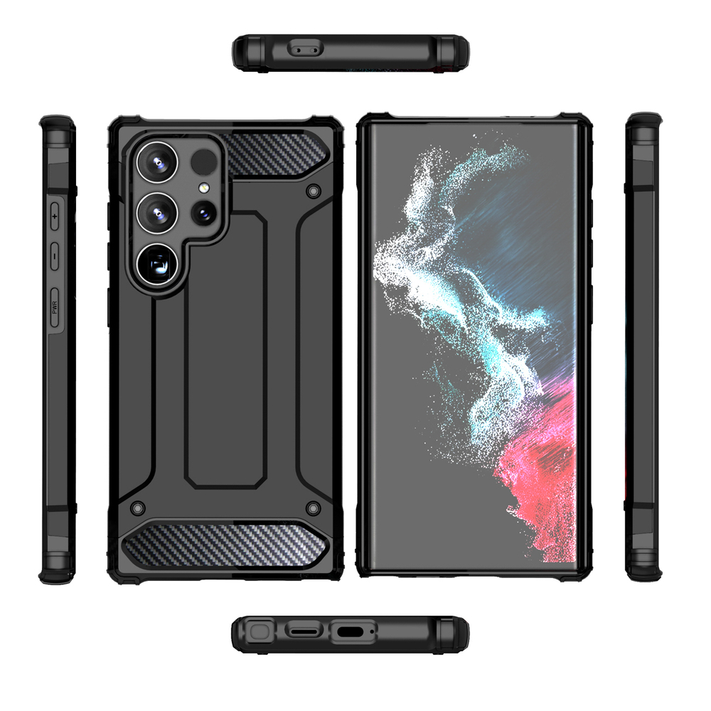 iTok webáruház - Samsung Hybrid Armor tok Samsung Galaxy S25 Edge (fekete) 4 Hybrid Armor Case for Samsung Galaxy S25 Edge (fekete)