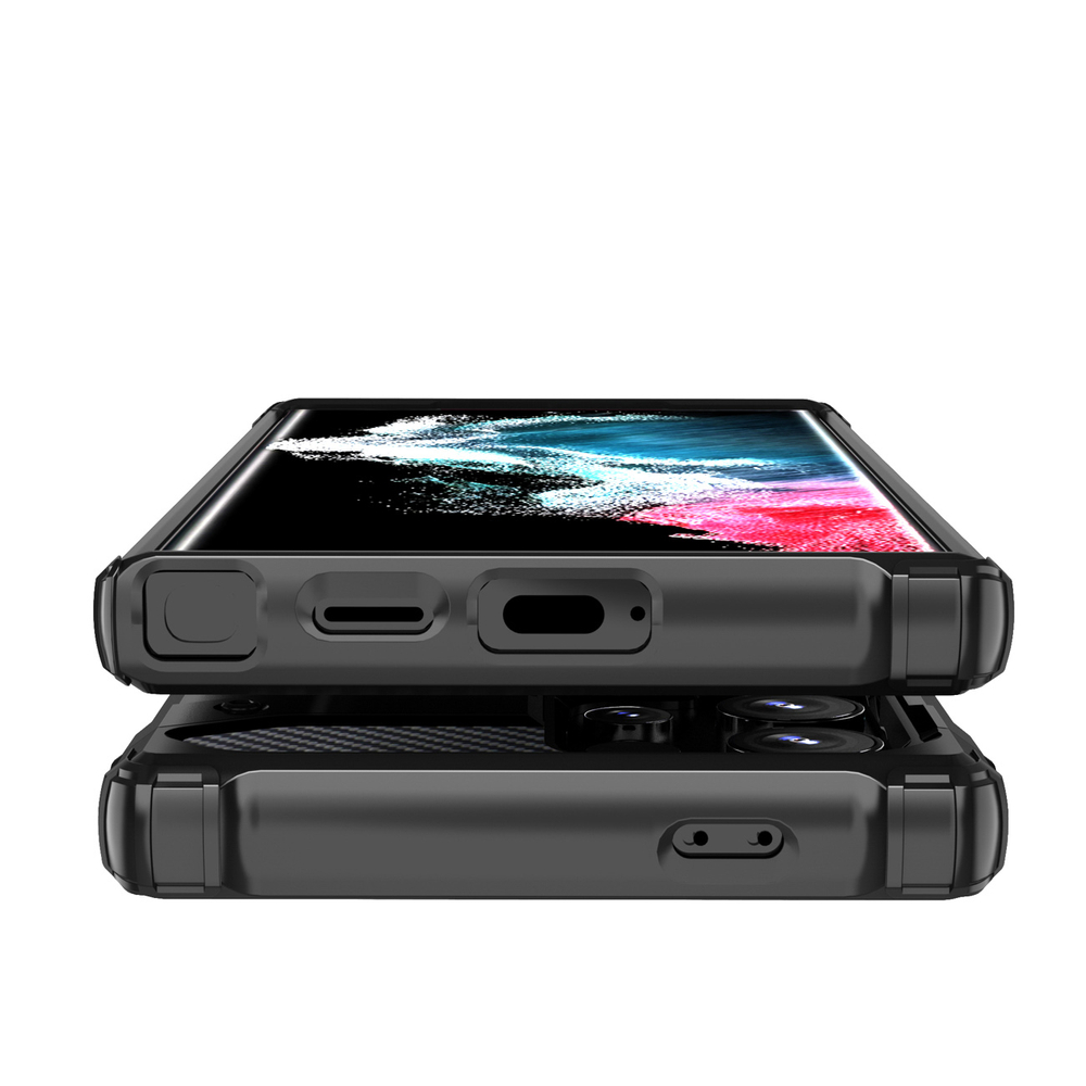 iTok webáruház - Samsung Hybrid Armor tok Samsung Galaxy S25 Edge (fekete) 6 Hybrid Armor Case for Samsung Galaxy S25 Edge (fekete)
