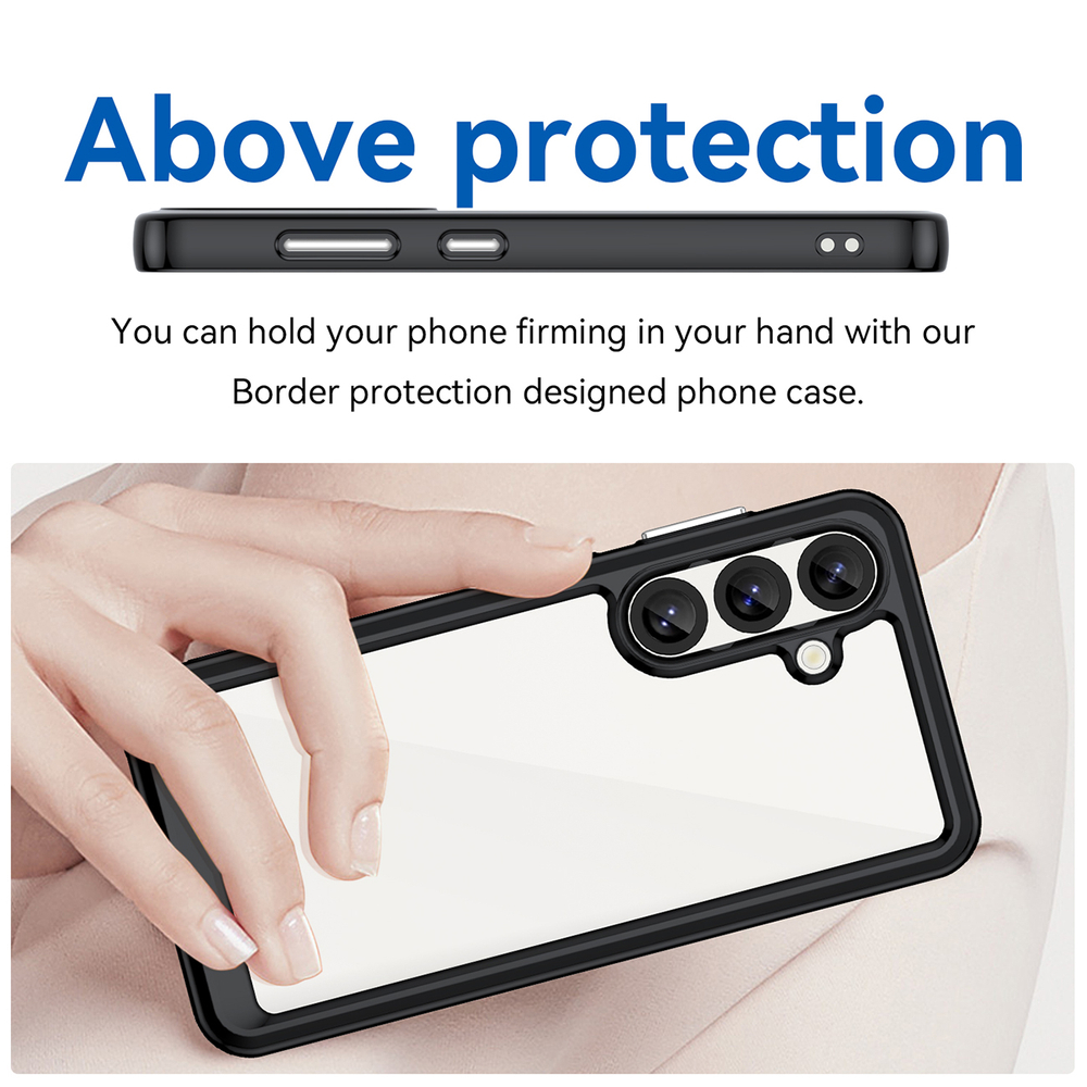 iTok webáruház - Samsung Outer Space Case tok Samsung Galaxy S25 Edge készülékhez (fekete) 4 Outer Space Case for Samsung Galaxy S25 Edge Cover with Flexible Frame (fekete)