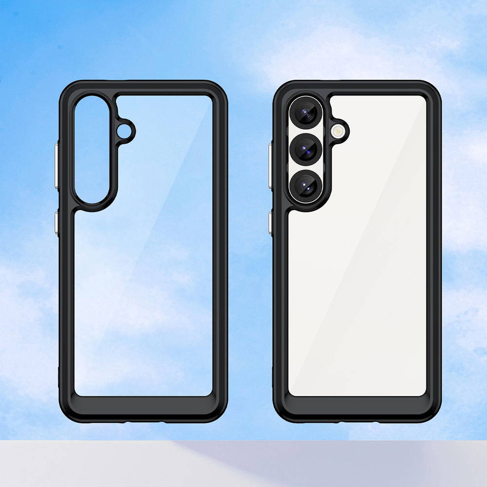 iTok webáruház - Samsung Outer Space Case tok Samsung Galaxy S25 Edge készülékhez (fekete) 8 Outer Space Case for Samsung Galaxy S25 Edge Cover with Flexible Frame (fekete)