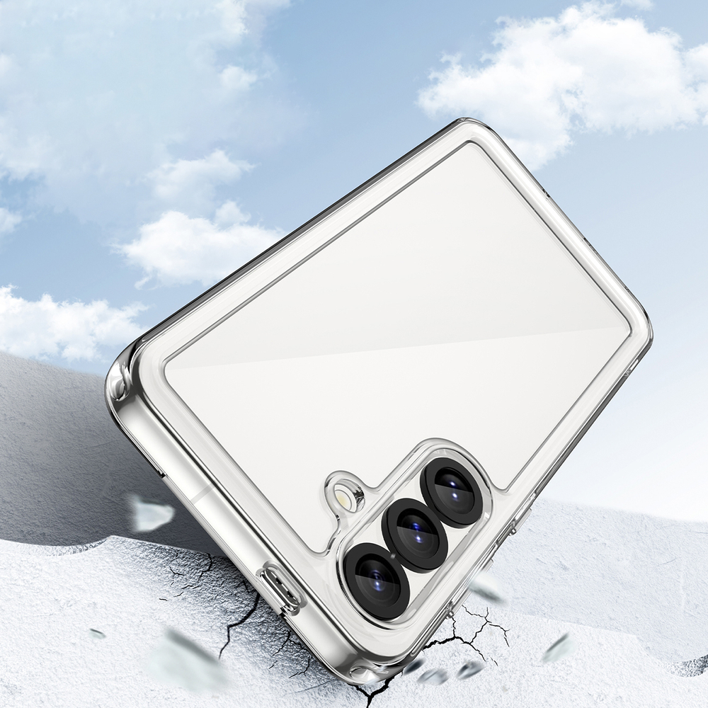 iTok webáruház - Samsung Outer Space tok Samsung Galaxy S25 Edge készülékhez (átlátszó) 3 Outer Space Case for Samsung Galaxy S25 Edge Cover with Flexible Frame (átlátszó)
