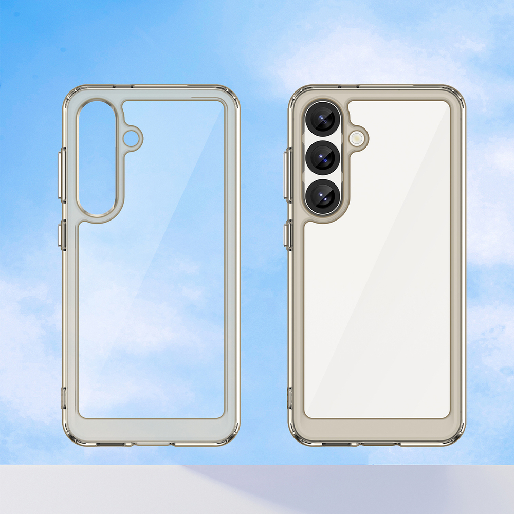 iTok webáruház - Samsung Outer Space Case tok Samsung Galaxy S25 Edge készülékhez (áttetsző, fekete) 6 Outer Space Case for Samsung Galaxy S25 Edge Flexible Frame Cover (áttetsző, fekete)