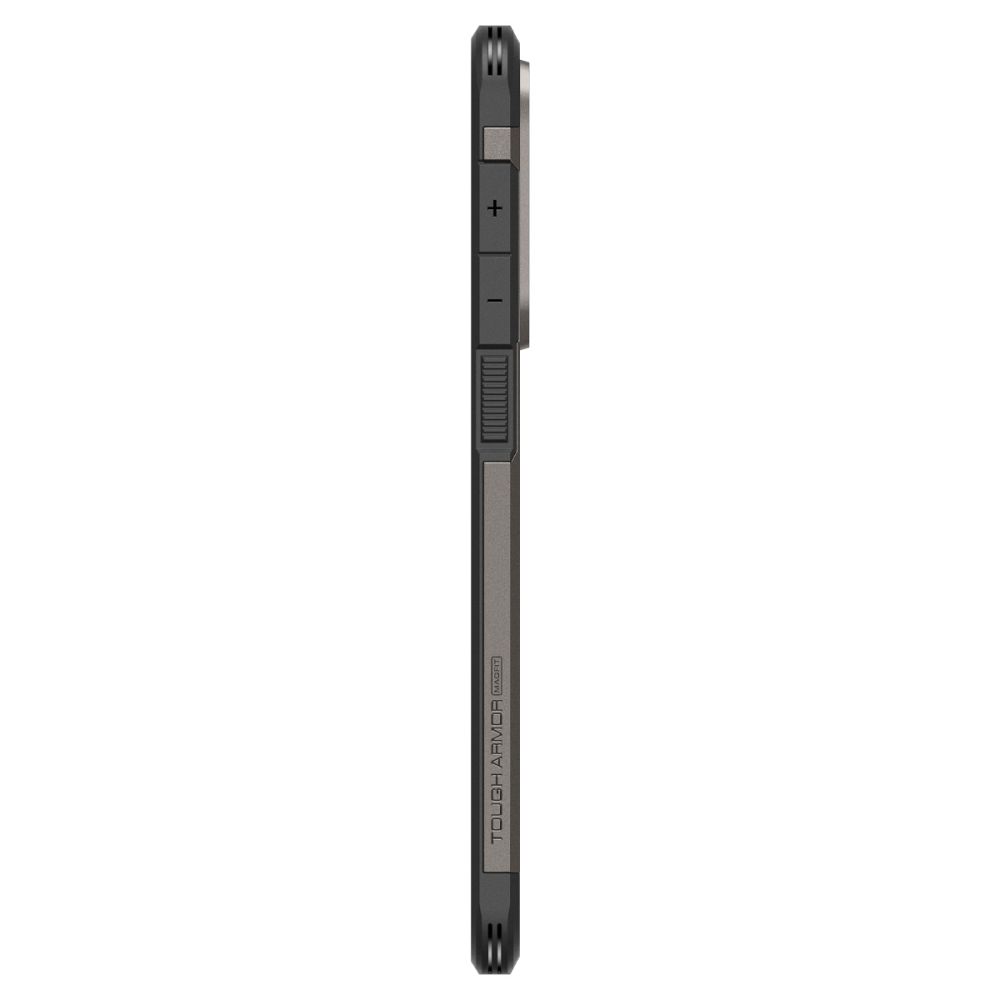 iTok webáruház - Samsung Spigen Tough Armor MagSafe tok Samsung Galaxy S25 Edge (szürke/fekete) 4 Spigen Tough Armor MagSafe Case for Samsung Galaxy S25 Edge (szürke/fekete)