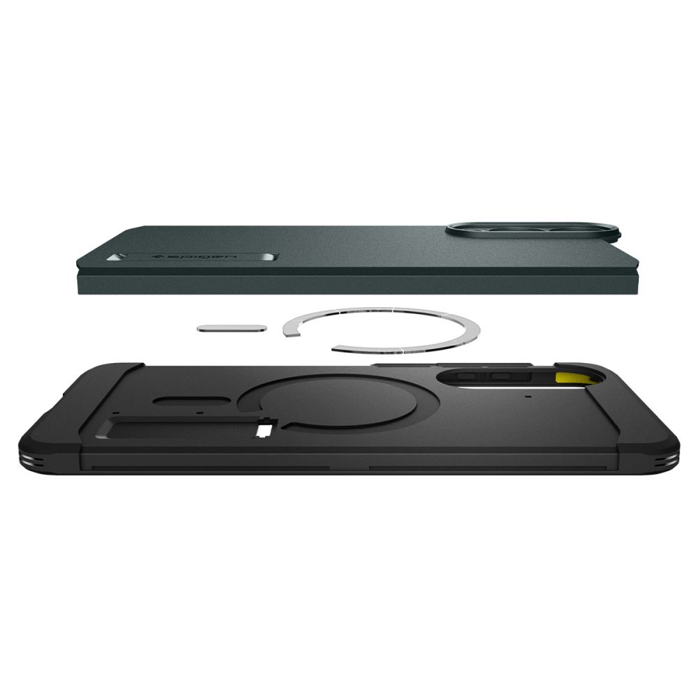 iTok webáruház - Samsung Spigen Tough Armor MagSafe tok Samsung Galaxy S25 Edge (zöld/fekete) 8 Spigen Tough Armor MagSafe Case for Samsung Galaxy S25 Edge (zöld/fekete)