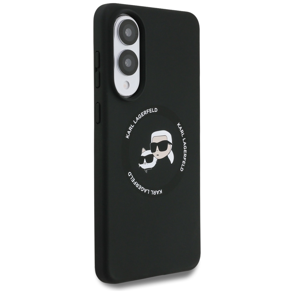iTok webáruház - Karl Lagerfeld Karl Lagerfeld Silicone Double Heads And Circle MagSafe tok Samsung Galaxy S25 Edge (fekete) 4 Karl Lagerfeld Silicone nauble Heads And Circle MagSafe case for Samsung Galaxy S25 Edge (fekete)