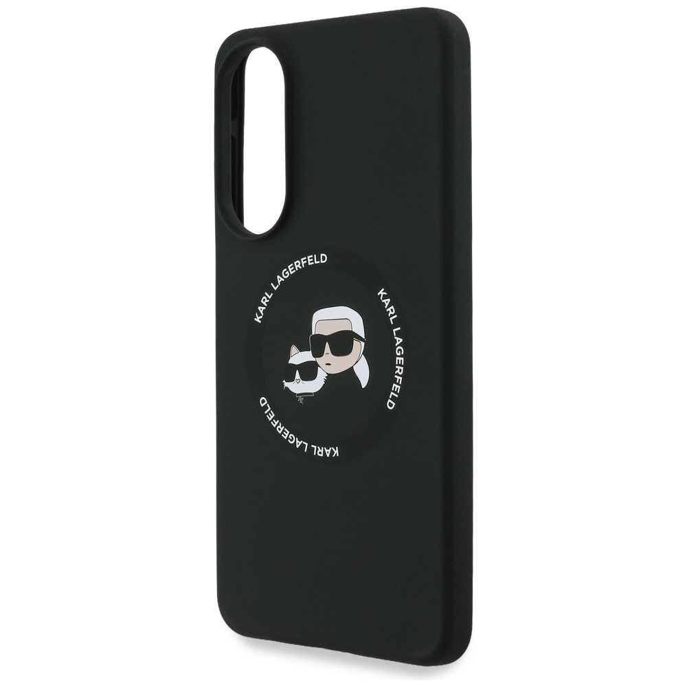 iTok webáruház - Karl Lagerfeld Karl Lagerfeld Silicone Double Heads And Circle MagSafe tok Samsung Galaxy S25 Edge (fekete) 6 Karl Lagerfeld Silicone nauble Heads And Circle MagSafe case for Samsung Galaxy S25 Edge (fekete)
