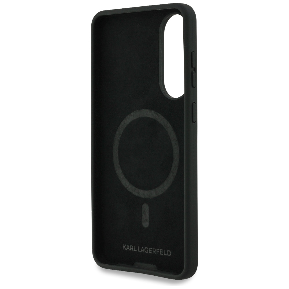 iTok webáruház - Karl Lagerfeld Karl Lagerfeld Silicone Double Heads And Circle MagSafe tok Samsung Galaxy S25 Edge (fekete) 7 Karl Lagerfeld Silicone nauble Heads And Circle MagSafe case for Samsung Galaxy S25 Edge (fekete)