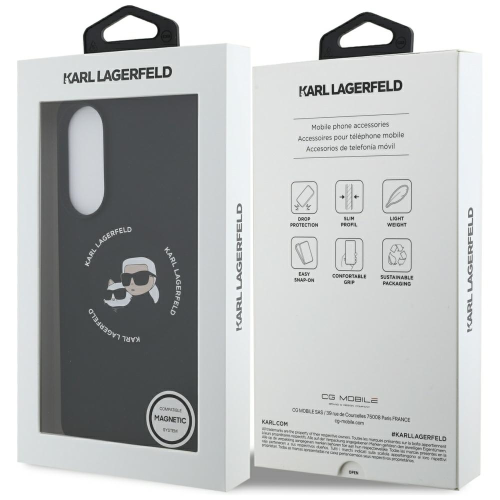 iTok webáruház - Karl Lagerfeld Karl Lagerfeld Silicone Double Heads And Circle MagSafe tok Samsung Galaxy S25 Edge (fekete) 8 Karl Lagerfeld Silicone nauble Heads And Circle MagSafe case for Samsung Galaxy S25 Edge (fekete)