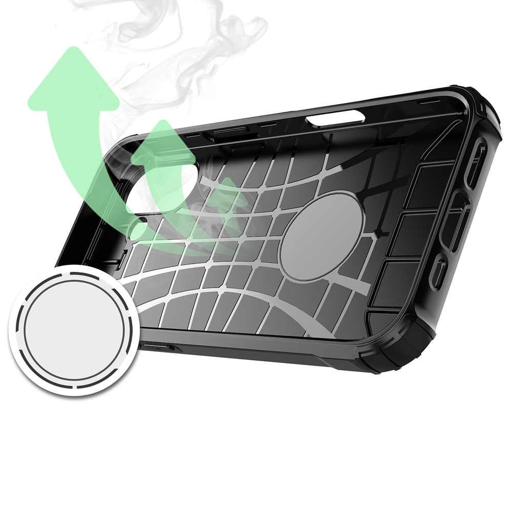 iTok webáruház - Hybrid Armor tok iPhone 17-hez (fekete) 6 Hybrid Armor case for iPhone 17 (fekete)