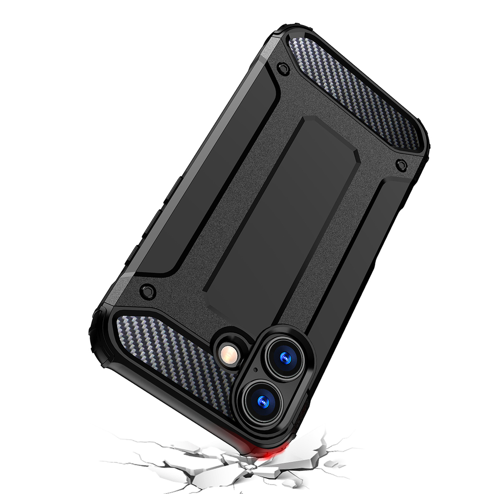 iTok webáruház - Hybrid Armor tok iPhone 17-hez (fekete) 8 Hybrid Armor case for iPhone 17 (fekete)