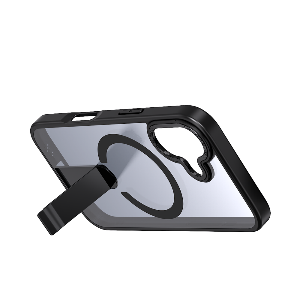 iTok webáruház - Hybrid Armor X tok iPhone 17-hez, MagSafe-kompatibilis állvánnyal (fekete) 2 Hybrid Armor X case for iPhone 17 with MagSafe-compatible stand (fekete)