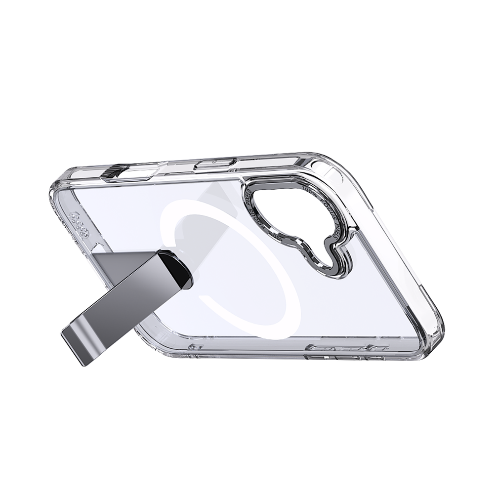 iTok webáruház - Hybrid Armor X tok iPhone 17 készülékhez, állvánnyal és MagSafe-kompatibilitással (átlátszó) 3 Hybrid Armor X Case for iPhone 17 with Stand, Compatible with MagSafe (átlátszó)