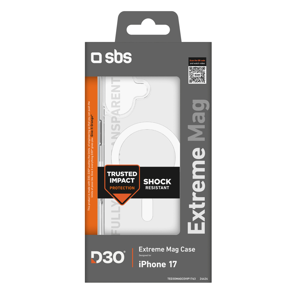 iTok webáruház - SBS SBS Extreme Mag tok iPhone 17-hez (átlátszó) 2 SBS Extreme Mag Case with D3O Technology for iPhone 17 (átlátszó)